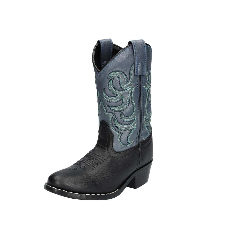 Smoky Mountain Kid's Monterey Black and Blue Western Cowboy Boots Style 1576C
